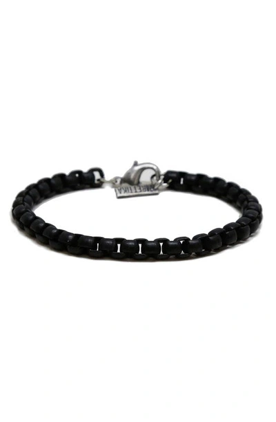 Shop Ettika Steel Chain Bracelet In Black