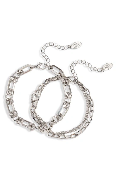 Shop 8 Other Reasons Jong Set Of 2 Bracelets In Silver