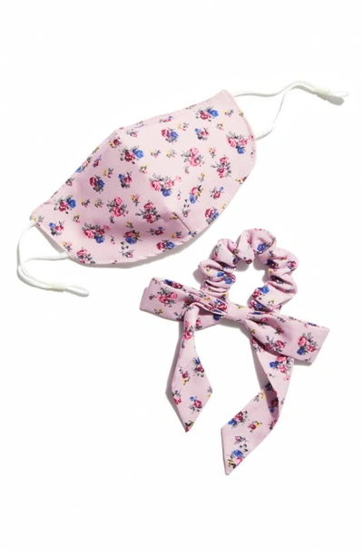 Shop Free People Adult Face Mask & Scrunchie Bow Set In Lilac