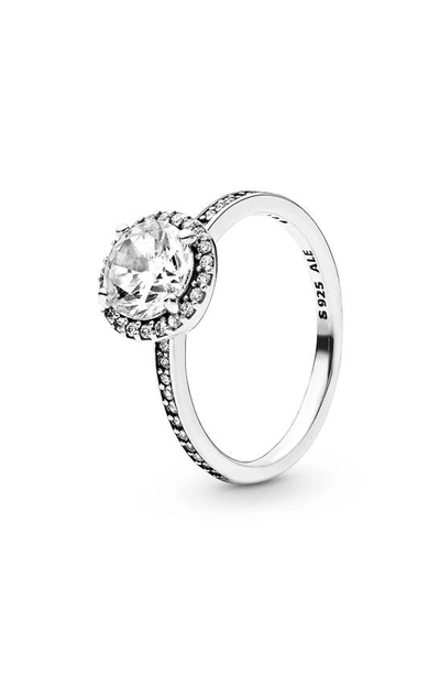 Shop Pandora Classic Elegance Cubic Zirconia Ring In Silver