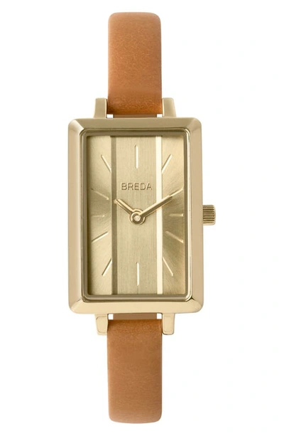 Breda Eva Leather Strap Watch, 19mm In Rose Gold/ Pink | ModeSens