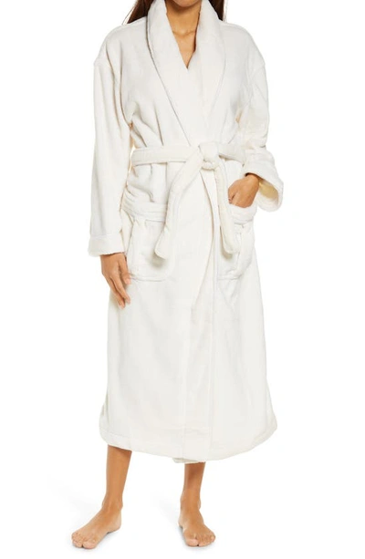 Shop Majestic Fleece Robe In Cream