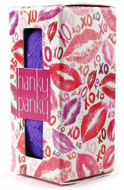Shop Hanky Panky Occasions Low Rise Thong In Xoxo Vibrant Violet
