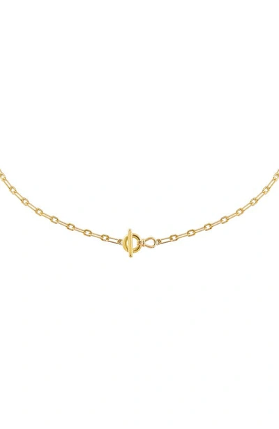 Shop Adinas Jewels Toggle Link Choker Necklace In Gold