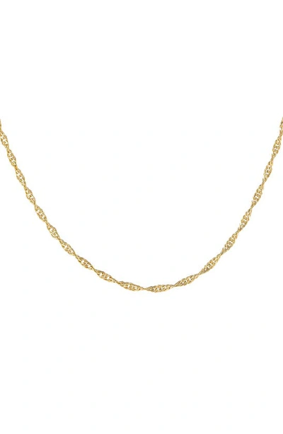 Shop Adinas Jewels Singapore Chain Necklace In Gold