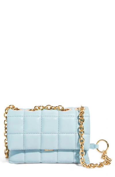 Shop House Of Want Small How We Slay Vegan Leather Shoulder Bag In Ice Blue