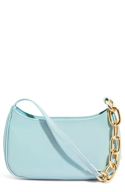 Shop House Of Want Newbie Vegan Leather Shoulder Bag In Ice Blue