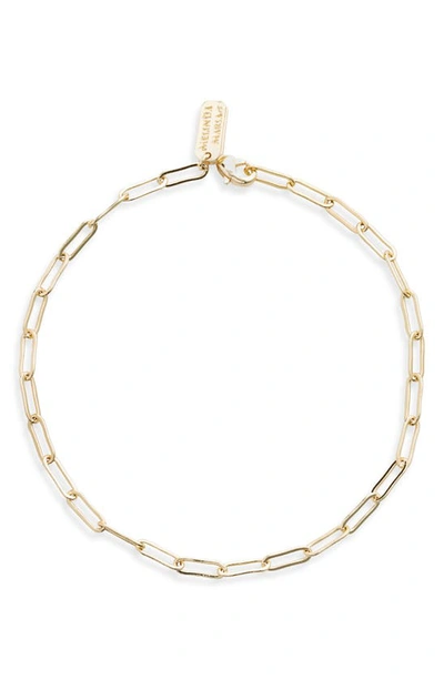 Shop Melinda Maria Lily Chain Link Bracelet In Gold