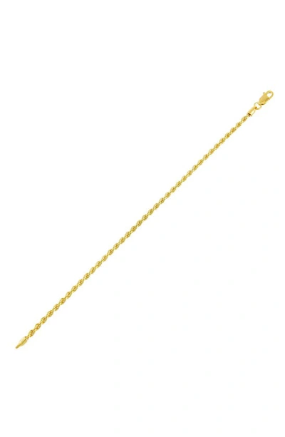 Shop Adinas Jewels Rope Chain Bracelet In Gold