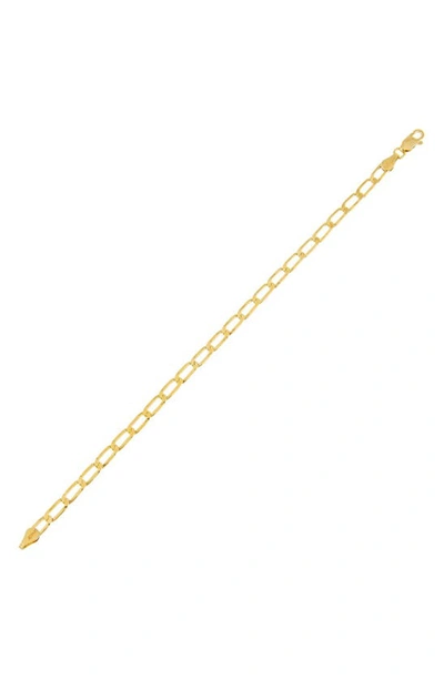 Shop Adinas Jewels Twisted Paper Clip Bracelet In Gold