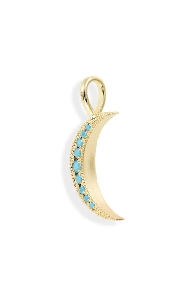 Shop Melinda Maria Double Sided Moon Pendant Charm In Gold