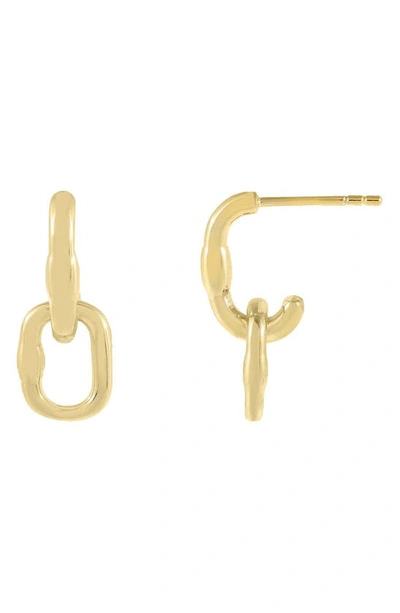 Shop Adinas Jewels Chunky Link Drop Earrings In Gold
