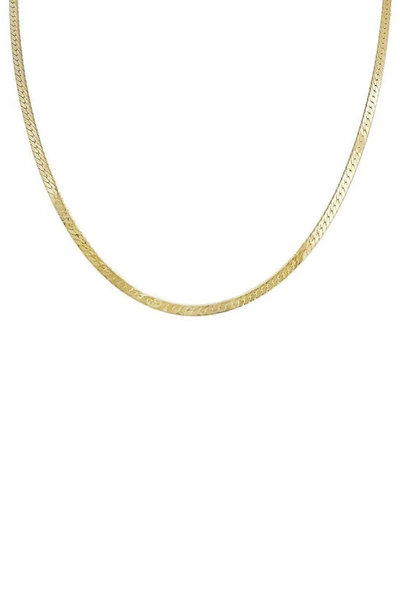Shop Adinas Jewels Snake Chain Necklace In Gold