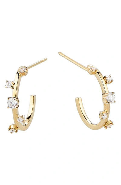 Shop Lana Jewelry Multi Diamond Hoop Earrings In Yellow Gold