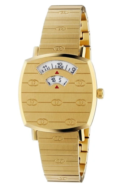 Shop Gucci Grip Bracelet Watch, 27mm In Gold