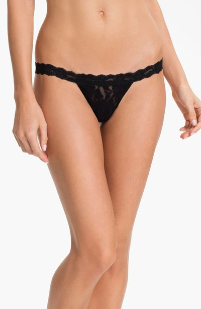 Shop Hanky Panky Signature Lace Low Rise G-string In Black