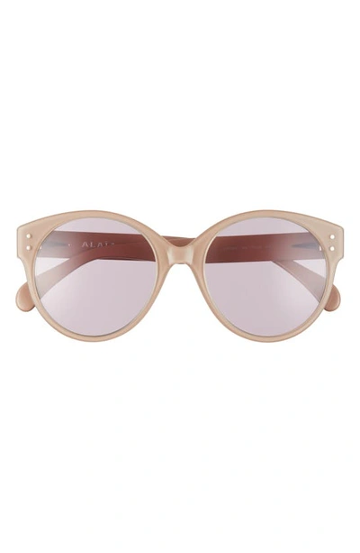 Shop Alaïa 54mm Round Sunglasses In Nude