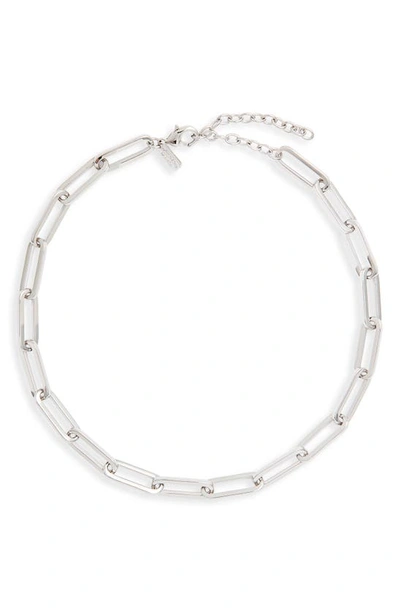 Shop Melinda Maria Carrie Chain Link Necklace In Silver