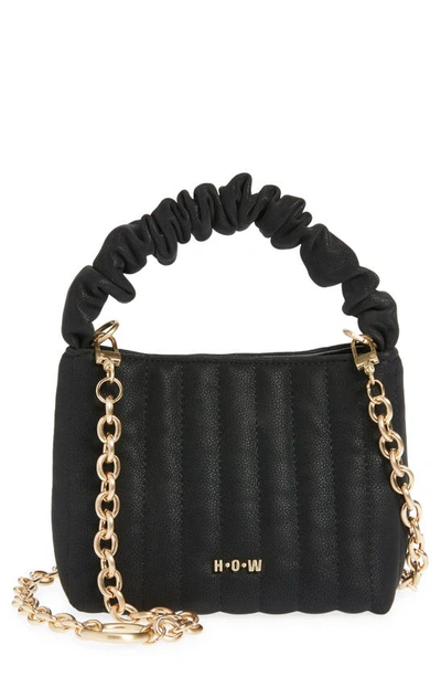 Shop House Of Want How We Brunch Vegan Leather Mini Tote In Black Nubuck