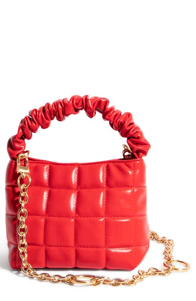 Shop House Of Want How We Brunch Vegan Leather Mini Tote In Red
