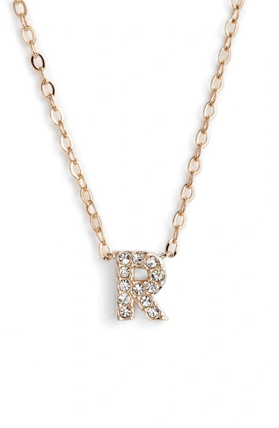 Shop Nadri Initial Pendant Necklace In R Rose Gold