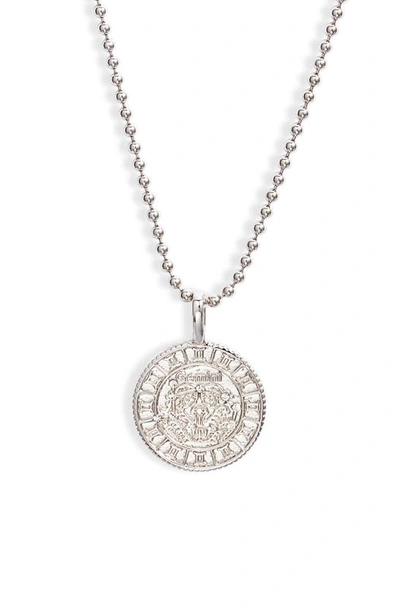 Shop Melinda Maria Zodiac Pendant Necklace In Silver- Aquarius
