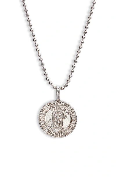 Shop Melinda Maria Zodiac Pendant Necklace In Silver- Aries