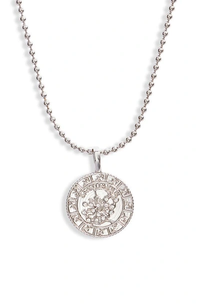 Shop Melinda Maria Zodiac Pendant Necklace In Silver- Cancer