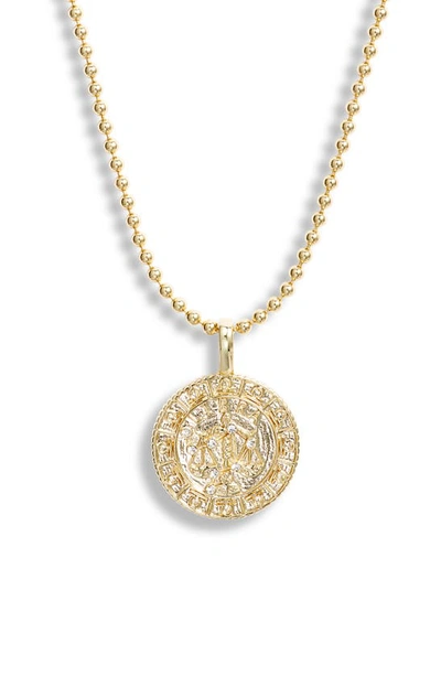 Shop Melinda Maria Zodiac Pendant Necklace In Gold- Sagittarius