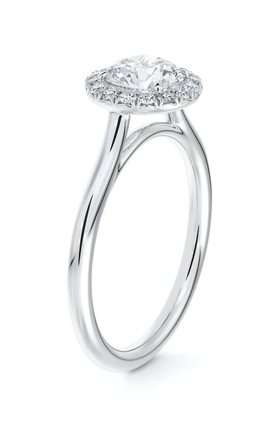 Shop Forevermark De Beers  Center Of My Universe® Round Halo Diamond Engagement Ring In Platinum-d0.70ct