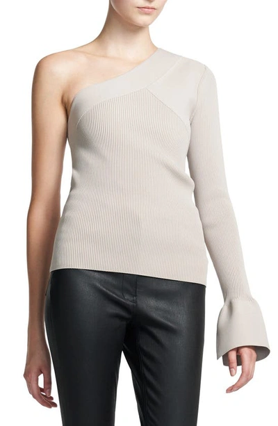 Shop Theory One-shoulder Sweater In Ice