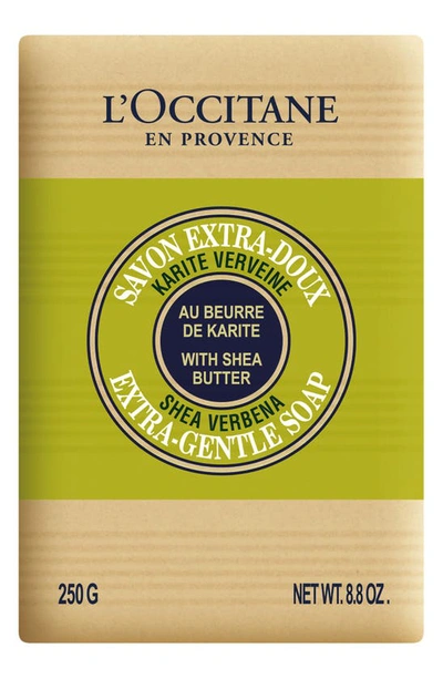 Shop L'occitane Shea Verbena Extra-gentle Soap In Green