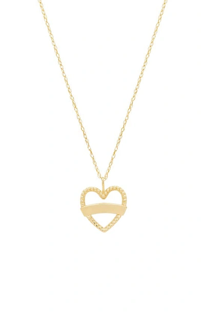 Shop Stone And Strand Heart On Your Sleeve Pendant Necklace In Yellow Gold