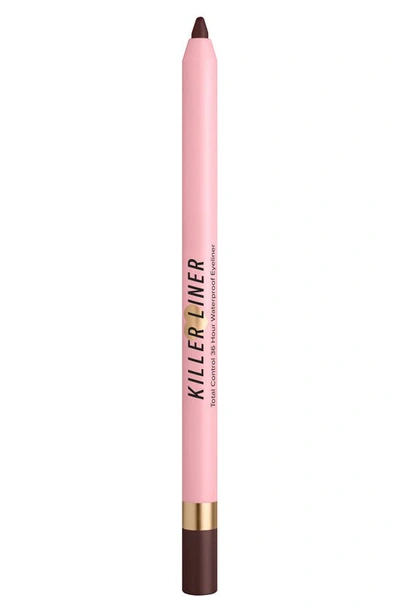 Too Faced Killer Liner 36 Hour Waterproof Gel Eyeliner Killer Chocolate 0.04 oz In Killer Chocolate