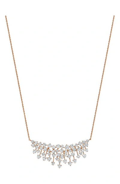 Shop Hueb Luminus Diamond Station Necklace In Rose Gold
