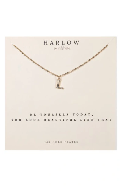 Shop Nashelle Initial Charm Necklace In Gold L