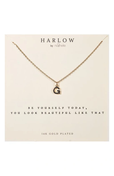 Shop Nashelle Initial Charm Necklace In Gold G