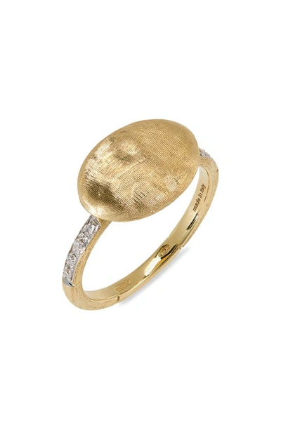 Shop Marco Bicego Siviglia 18k Yellow Gold & Diamond East West Ring In Yellow Gold/diamond
