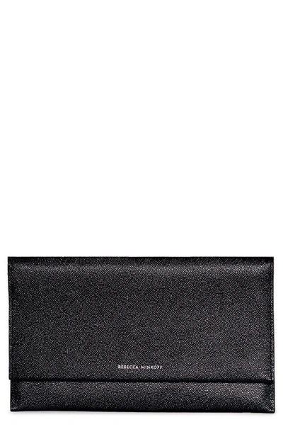 Shop Rebecca Minkoff Leather Wallet Clutch In Black