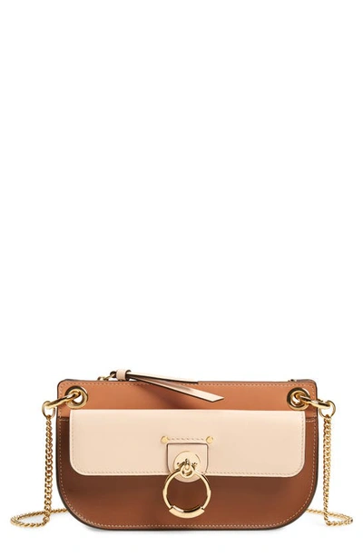 Shop Chloé Mini Tess Colorblock Leather Crossbody Bag In Softy Pink
