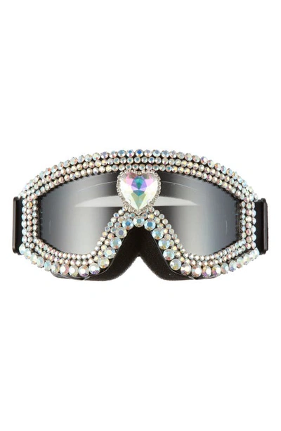 Shop Rad + Refined Crystal Heart Embellished Goggles In Black