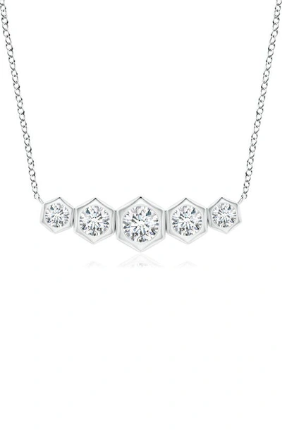 Shop Natori X Angara Natori Indochine Journey Diamond Pendant Necklace In White Gold