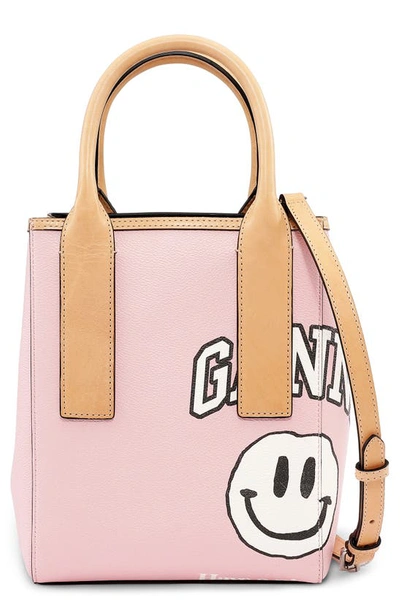 Shop Ganni Mini Crossbody Bag In Pale Lilac