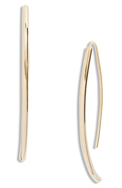 Shop Soko Small Bow Threader Earrings In Gold