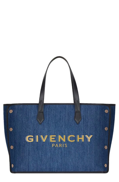 Shop Givenchy Medium Bond Denim Tote In Blue