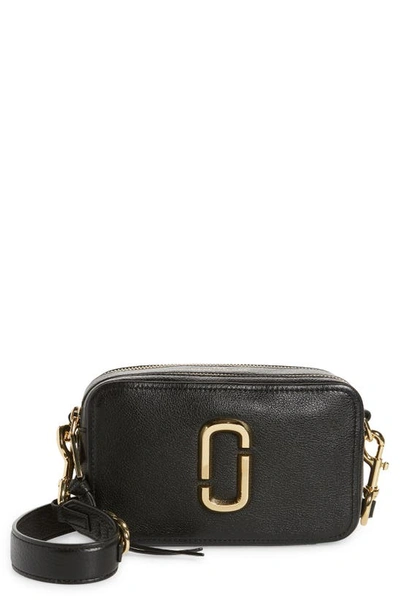 Shop The Marc Jacobs The Softshot 21 Leather Crossbody Bag In Black