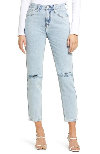 Shop English Factory Back Pocket Detail Jeans In Denim