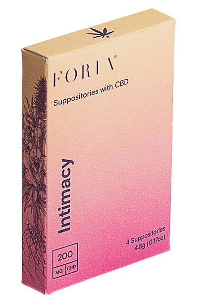 Shop Foria Intimacy Suppositories With Cbd, 4 Count