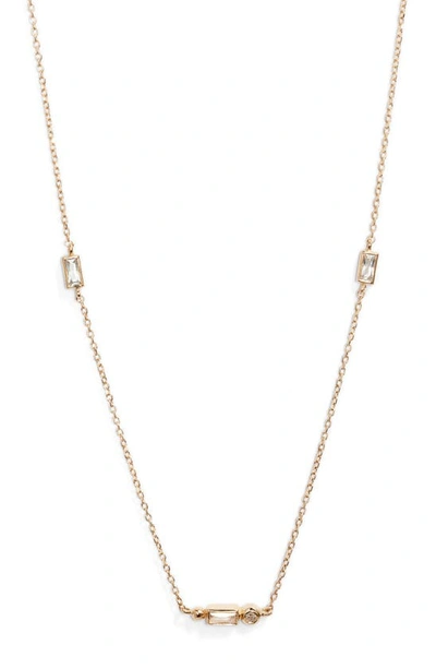 Shop Anzie Cléo Bar Pendant Necklace In Gold