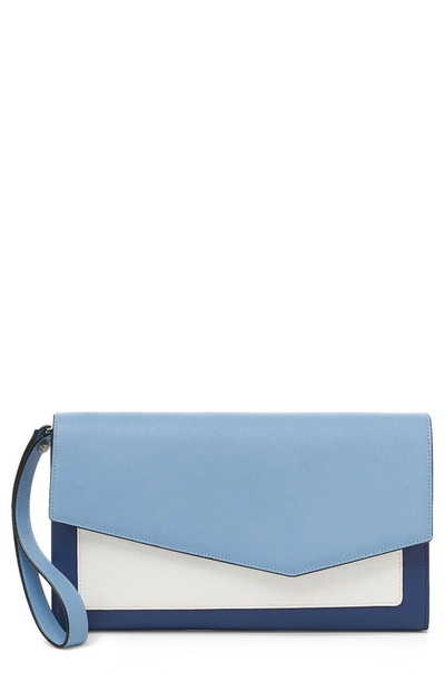 Shop Botkier Cobble Hill Leather Wallet In Sky Colorblock